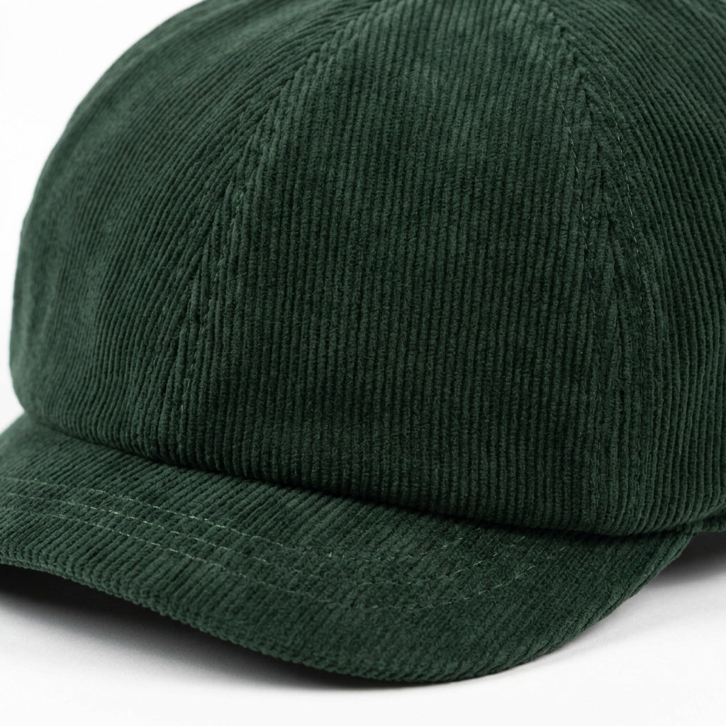 Retro Green Corduroy Newsboy Cap for Women