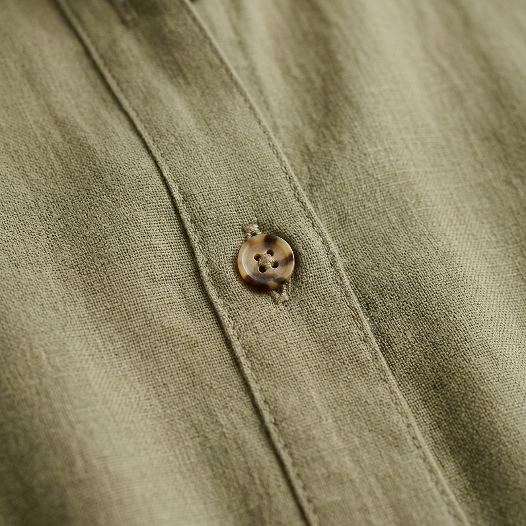 Vintage Linen Cotton Shirt Dress