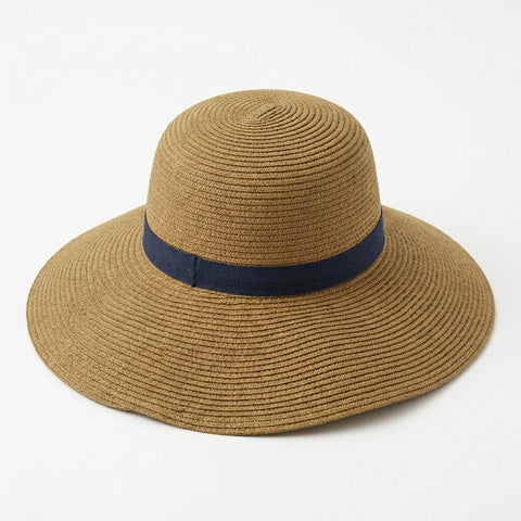 Women's Foldable Wide-Brim Straw Sun Hat