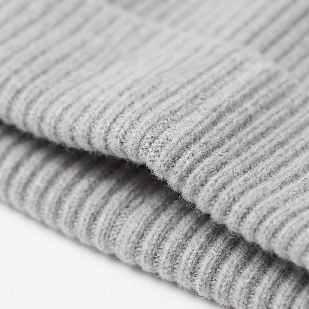 Designer 100% Cashmere Rib-Knit Beanie