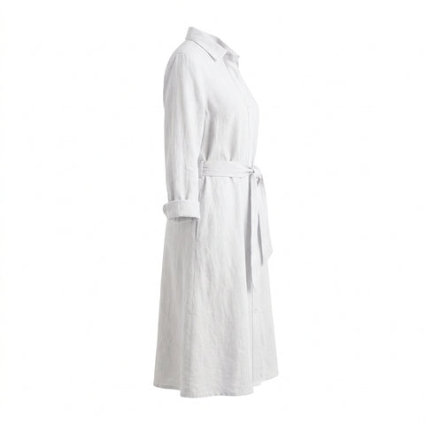 Vintage Linen Cotton Shirt Dress